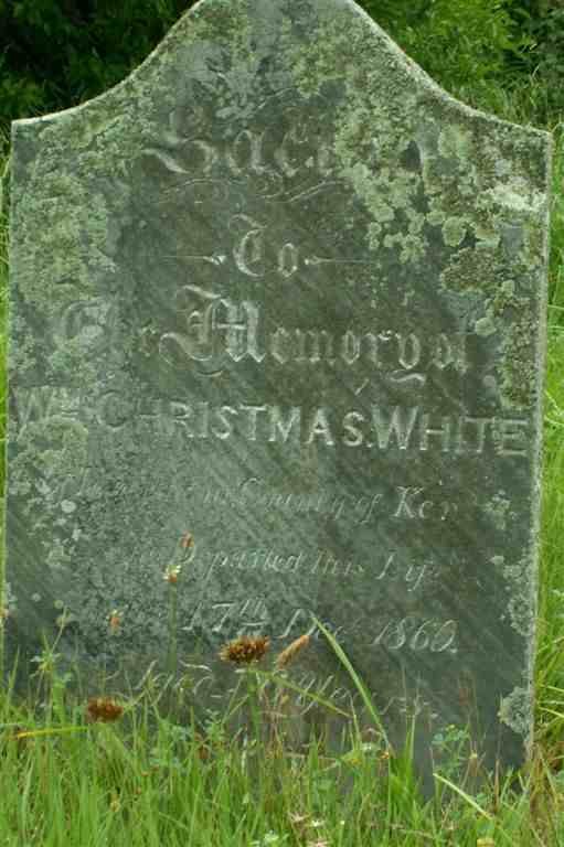 WHITE William Christmas  -1860