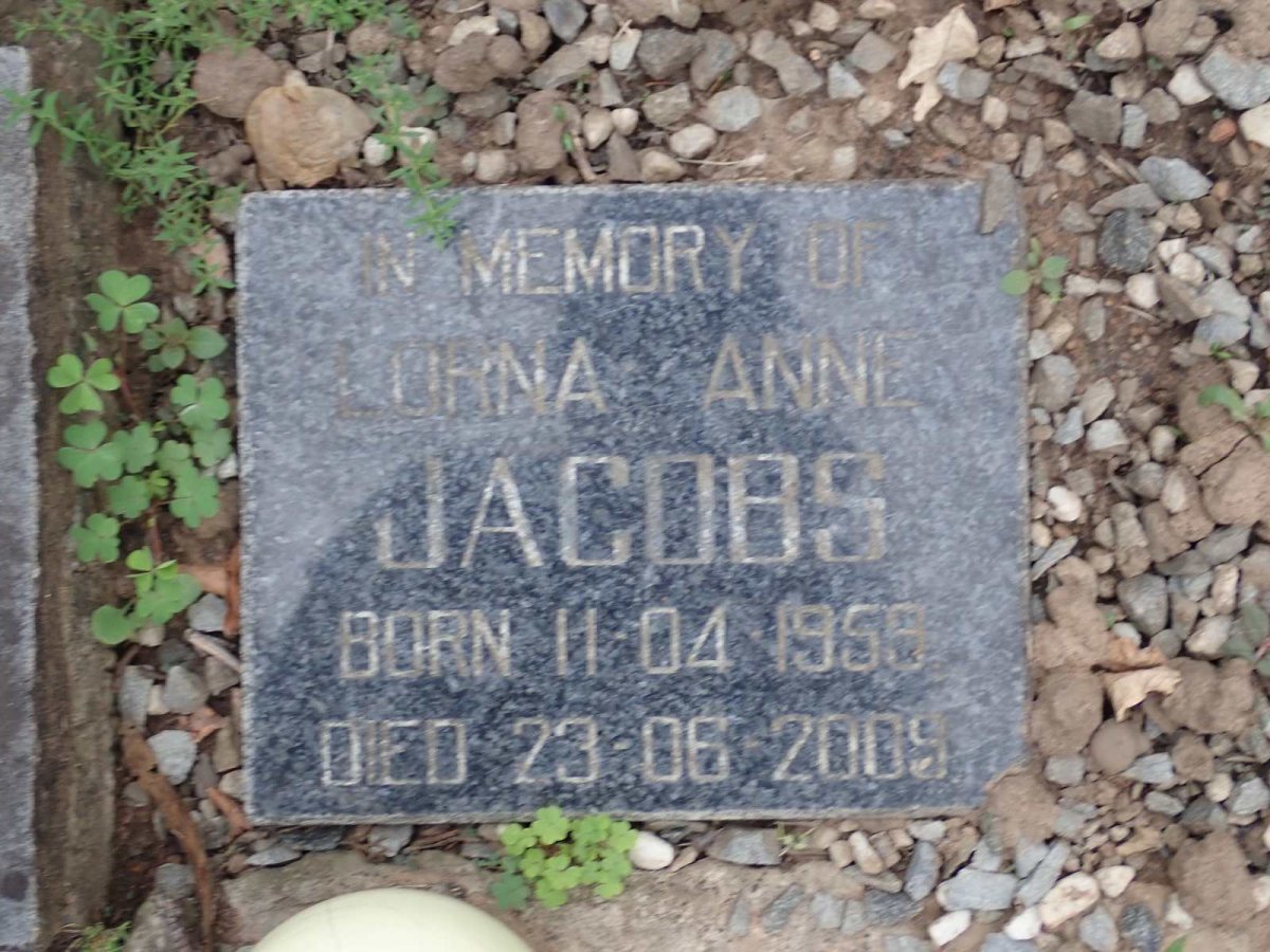 JACOBS Lorna Anne 1959-2009