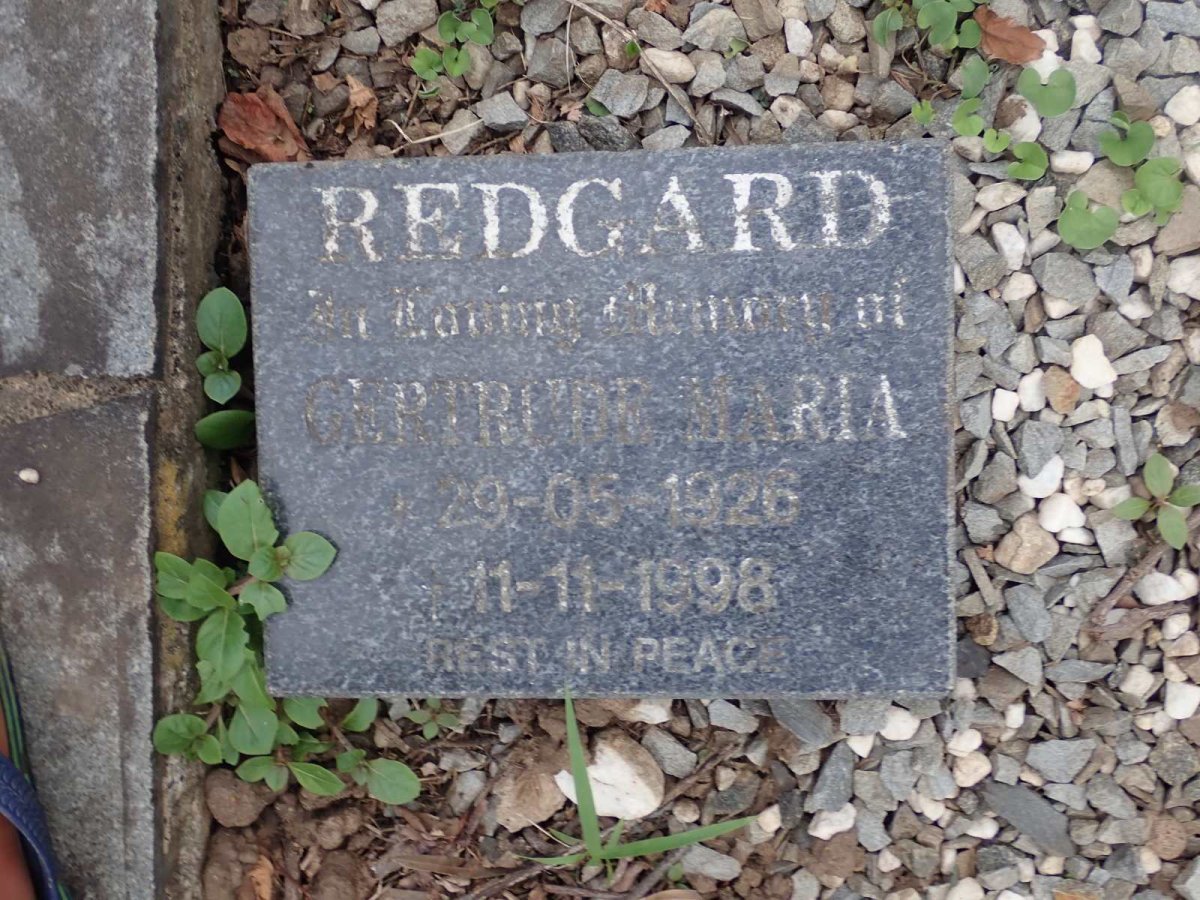 REDGARD Gertrude Maria 1926-1998