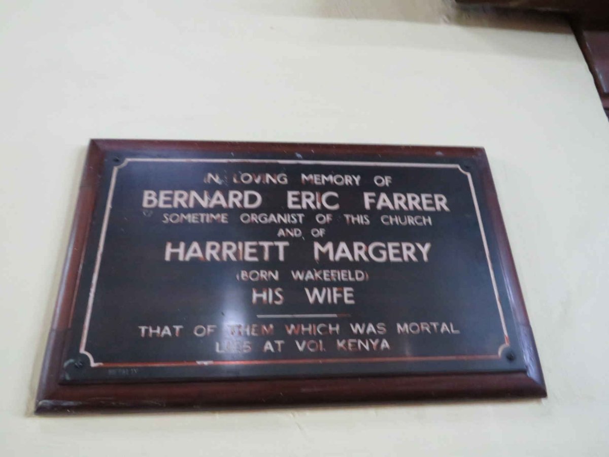 FARRER Bernard Eric &amp; Harriet Margery nee WAKEFIELD