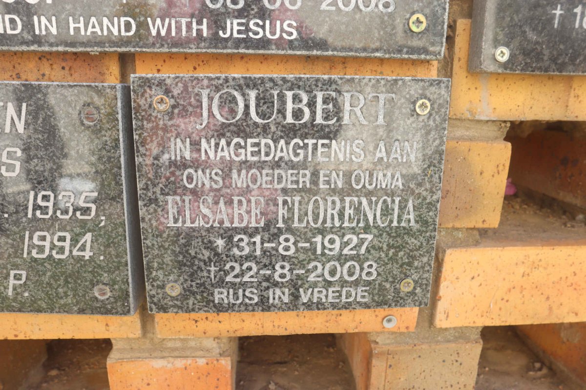 JOUBERT Elsabe Florencia 1927-2008