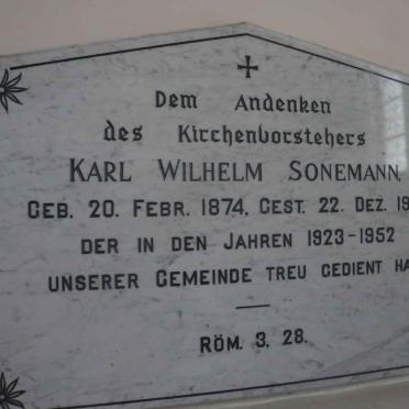 SONEMANN Karl Wilhelm 1874-1952