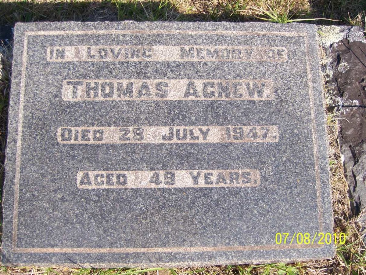 AGNEW Thomas  -1947