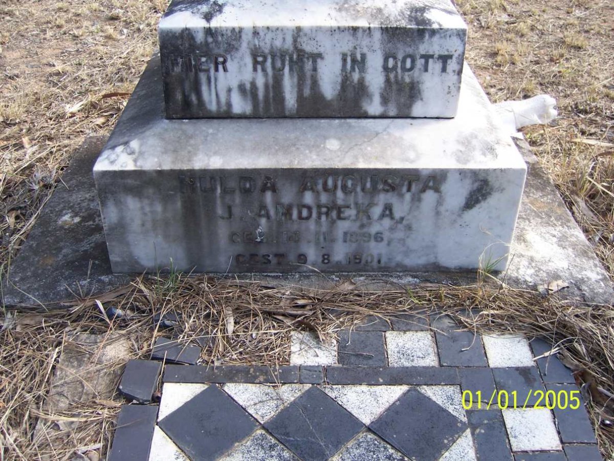 ANDREKA Hulda Auguste J. 1896-1901