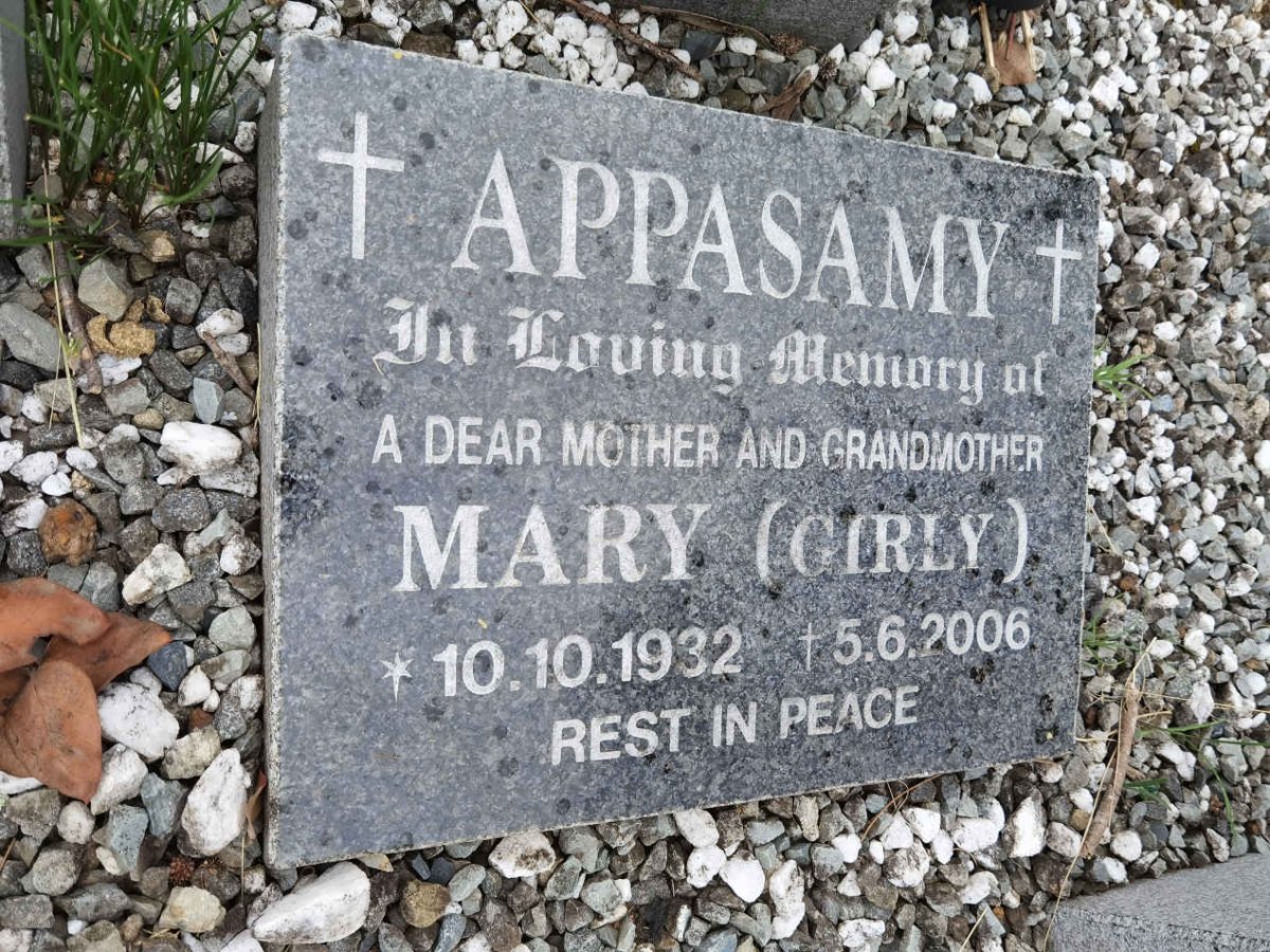 APPASAMY Mary 1932-2006