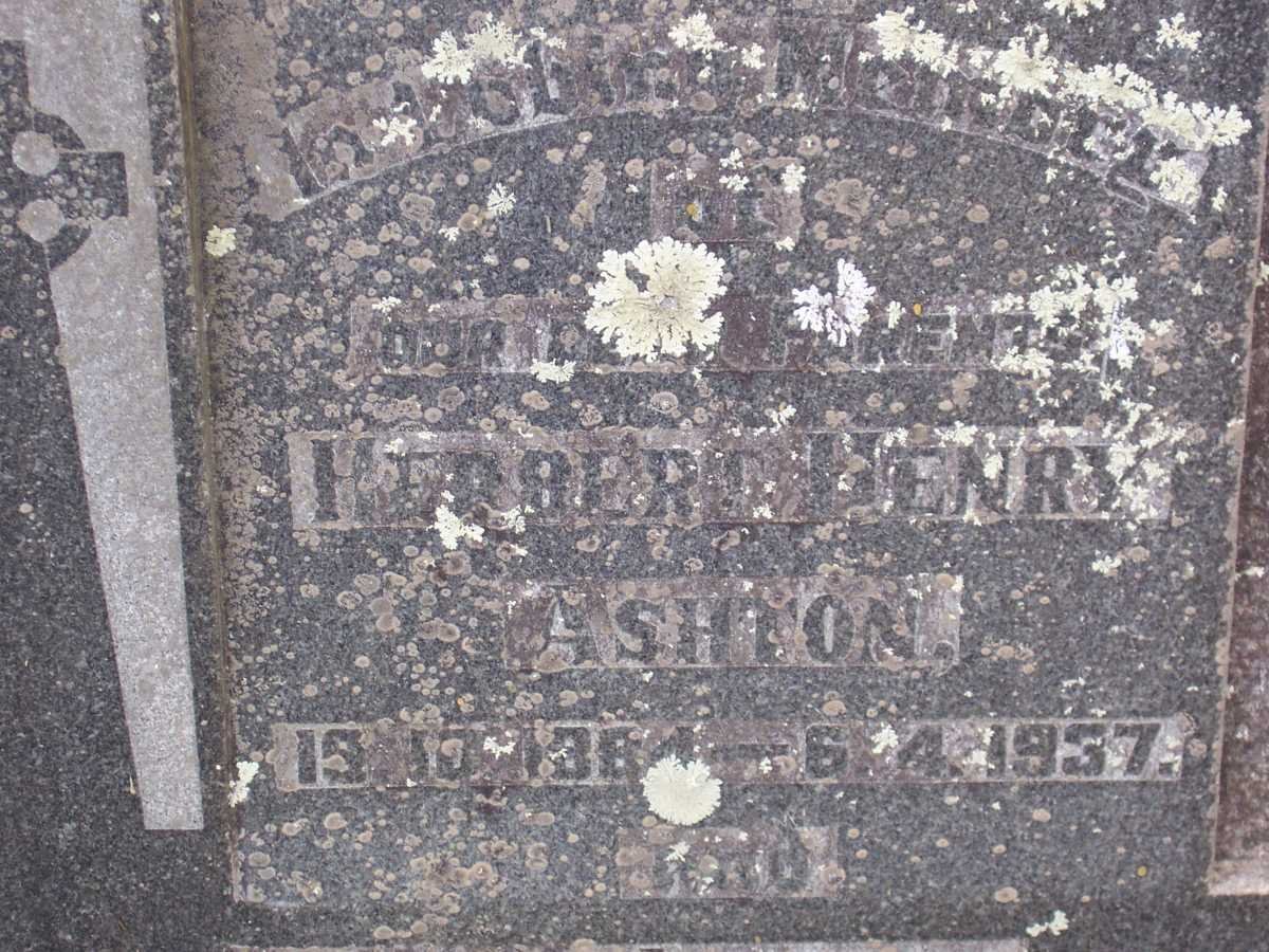 ASHTON Herbert Henry 1884-1937 &amp; ?
