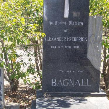 BAGNALL Alexander Frederick -1973