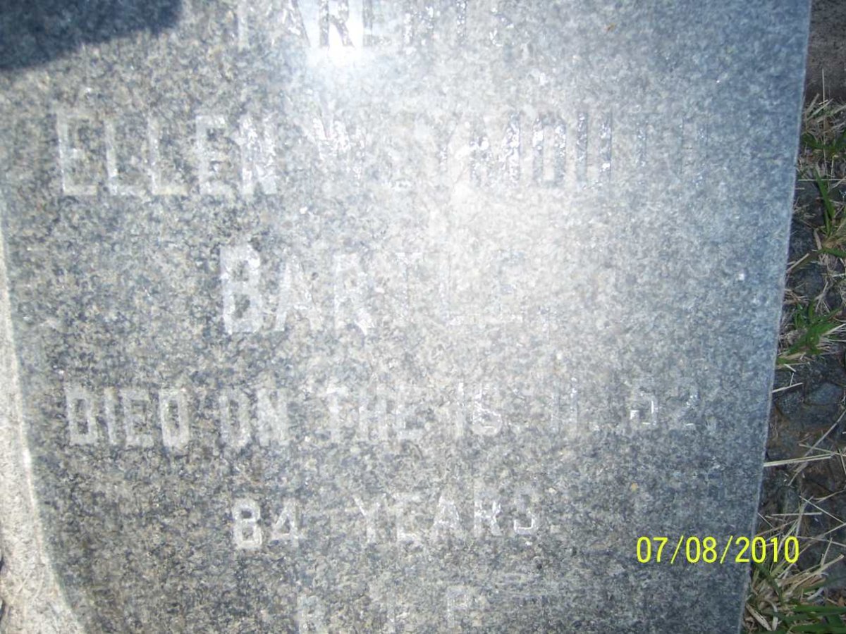 BARTLE Ellen Weymouth -1952
