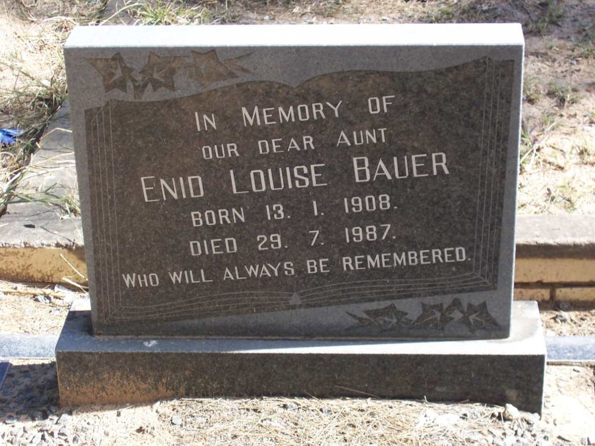 BAUER Enid Louise 1908-1987