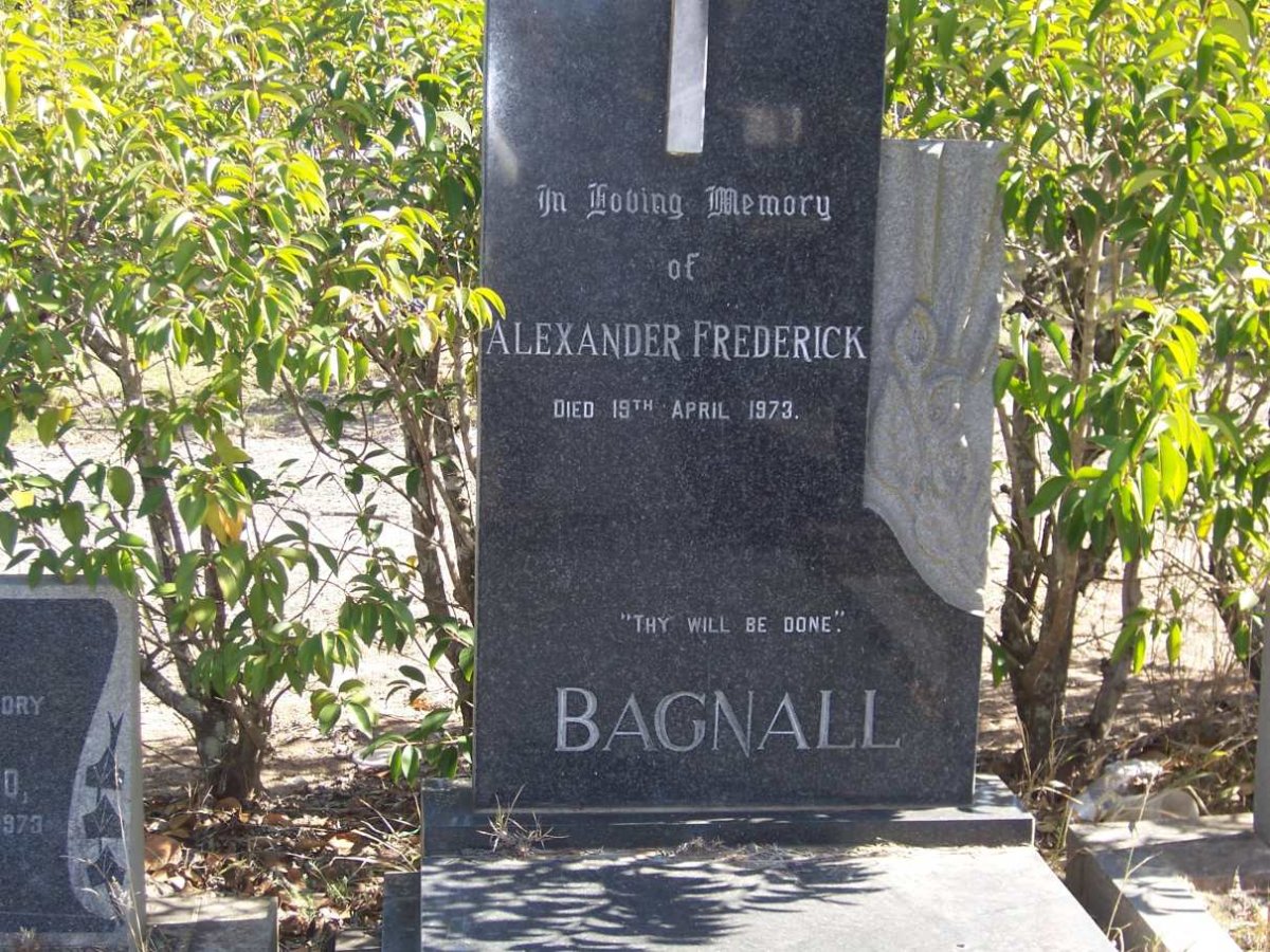 BAGNALL Alexander Frederick -1973