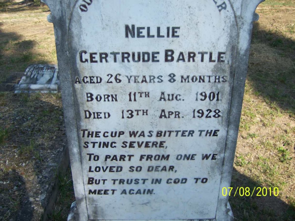 BARTLE Nellie Gertrude 1901-1928