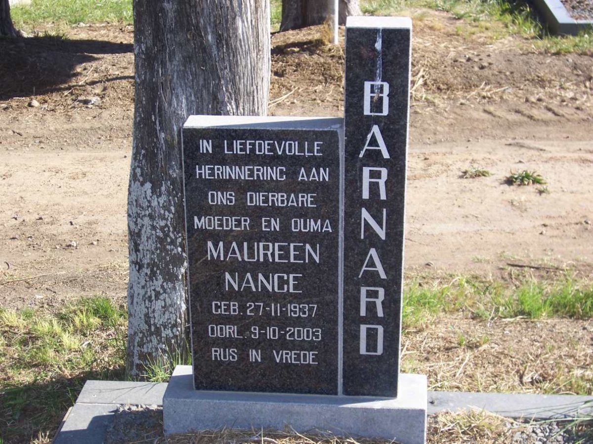 BARNARD Maureen Nance 1937-2003