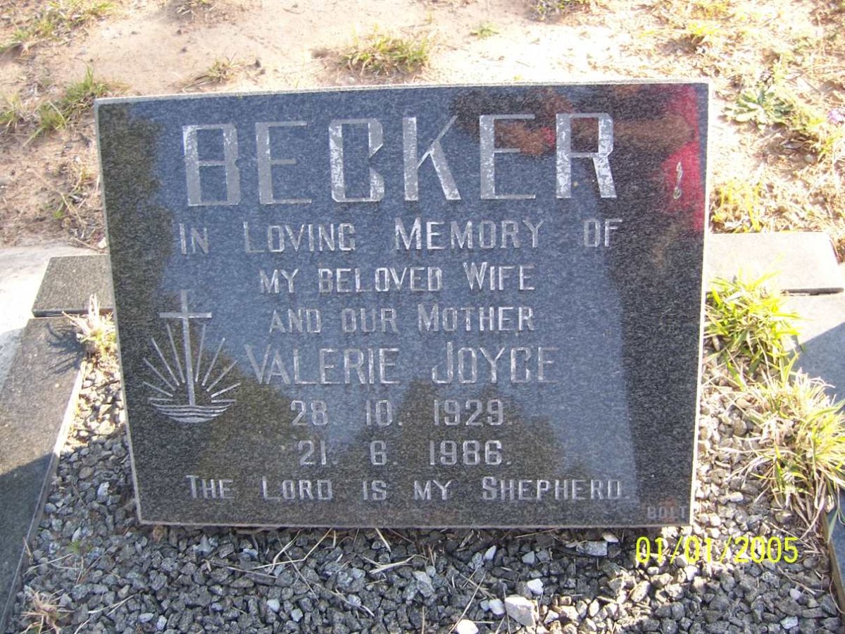 BECKER Valerie Joyce 1929-1986