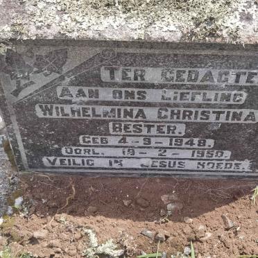 BESTER Wilhelmina Christina 1948-1950
