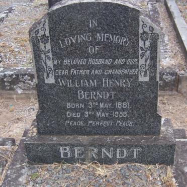 BERNDT William Henry 1881-1958