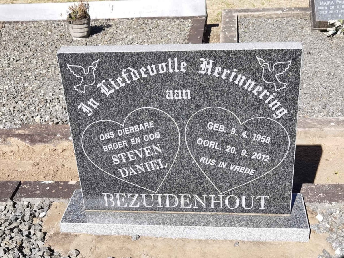 BEZUIDENHOUT Steven Daniel 1958-2012