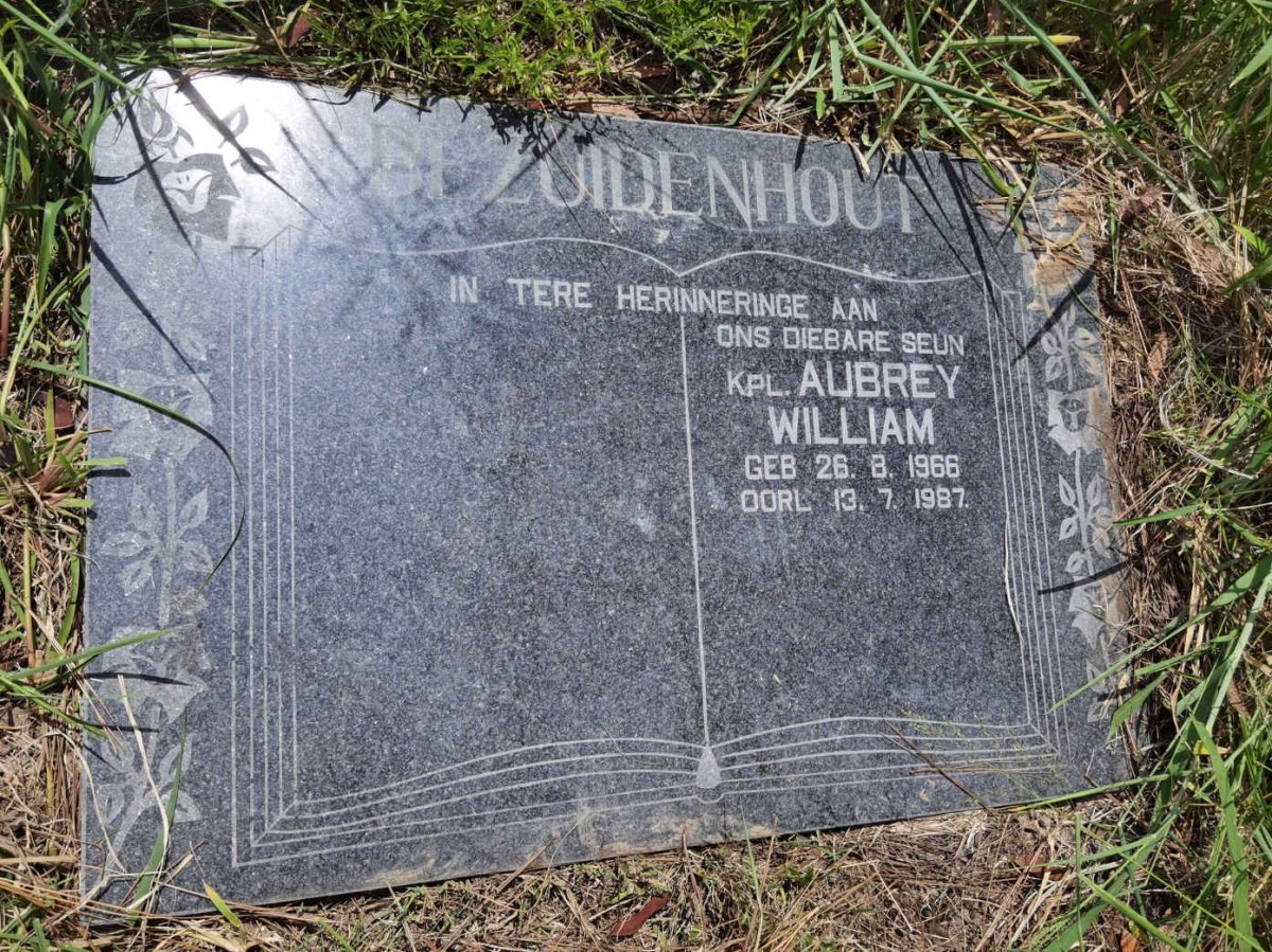 BEZUIDENHOUT William Aubrey 1966-1987
