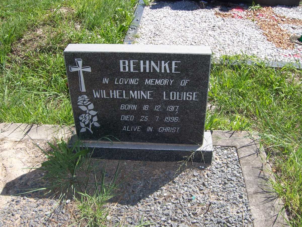 BEHNKE Wilhelmine Louise 1917-1996