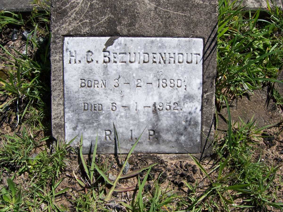 BEZUIDENHOUT H.G. 1880-1952