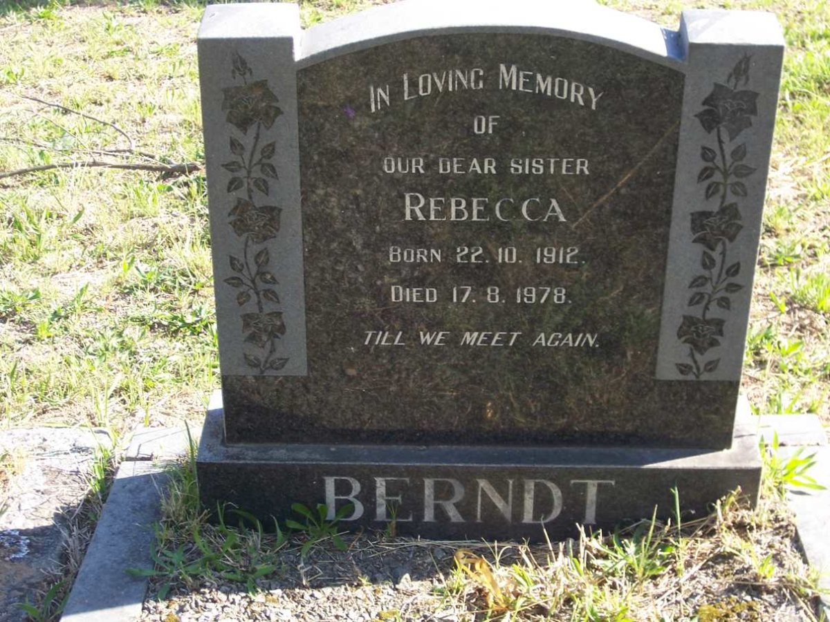 BERNDT Rebecca 1912-1978