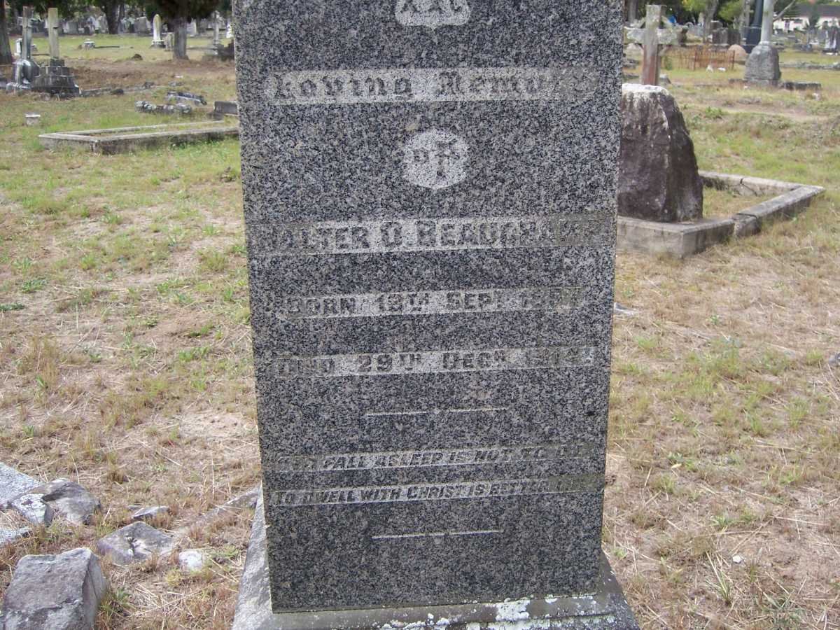 BEAUCHAMP Walter O. 1857-1914