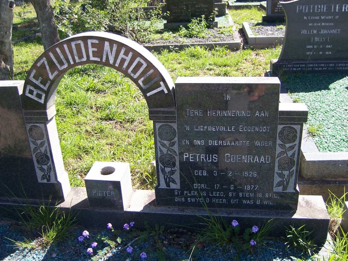 BEZUIDENHOUT Petrus Coenraad 1926-1977