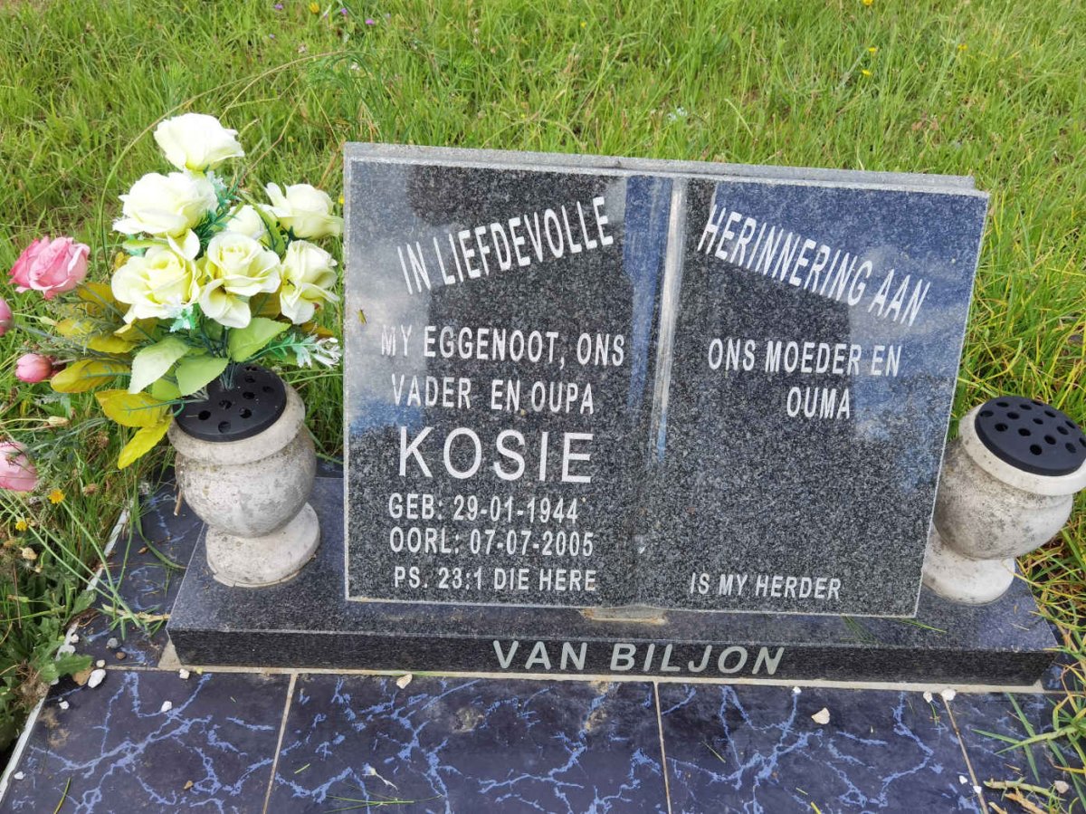 BILJON, van Kosie 1944-2005