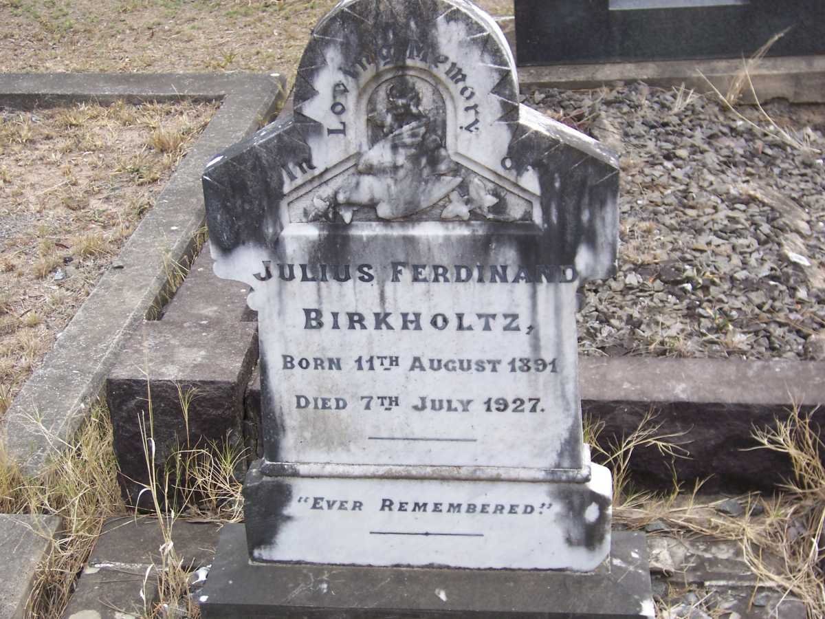BIRKHOLTZ Julius Ferdinand 1891-1927