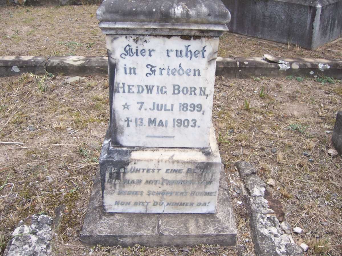 BORN Hedwig 1899-1903