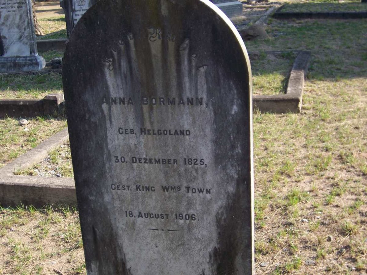 BORMANN Anna nee HELGOLAND 1825-1906