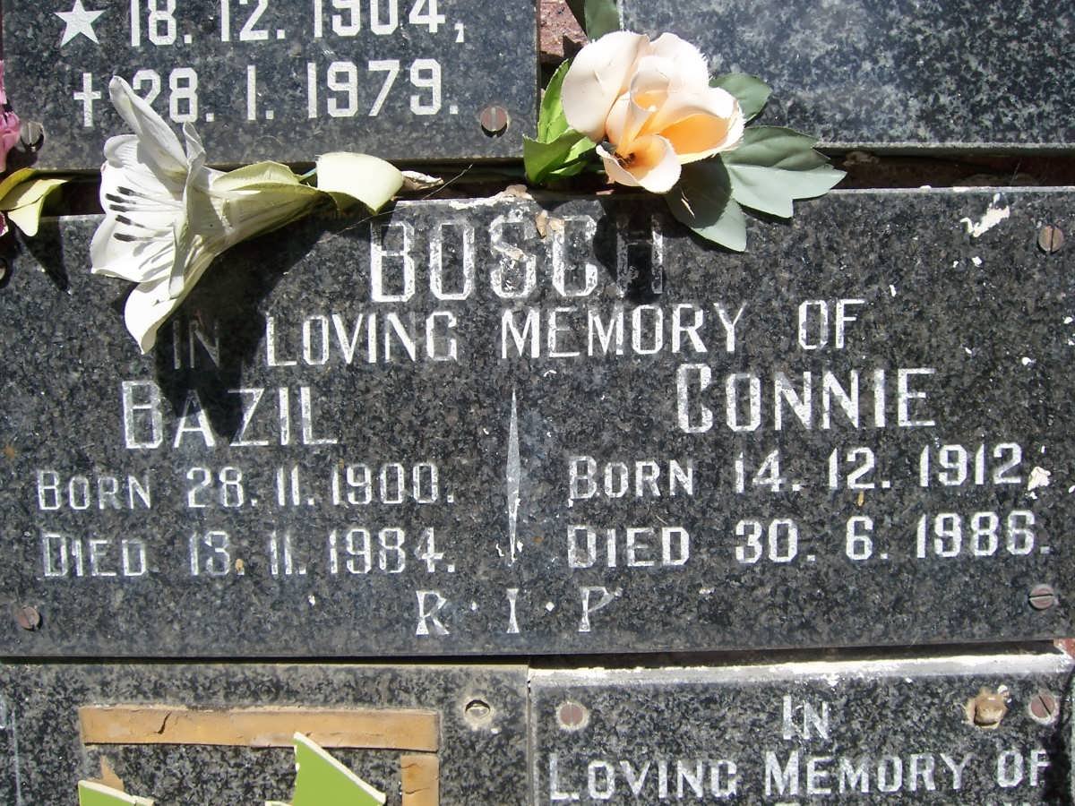 BOSCH Bazil 1900-1984 &amp; Connie 1912-1986