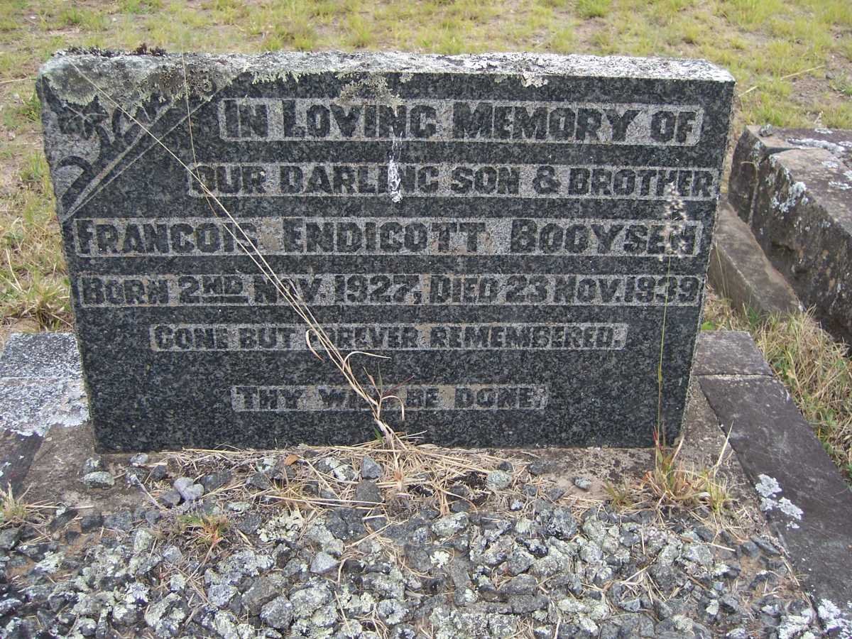 BOOYSEN Francois Endicott 1927-1939