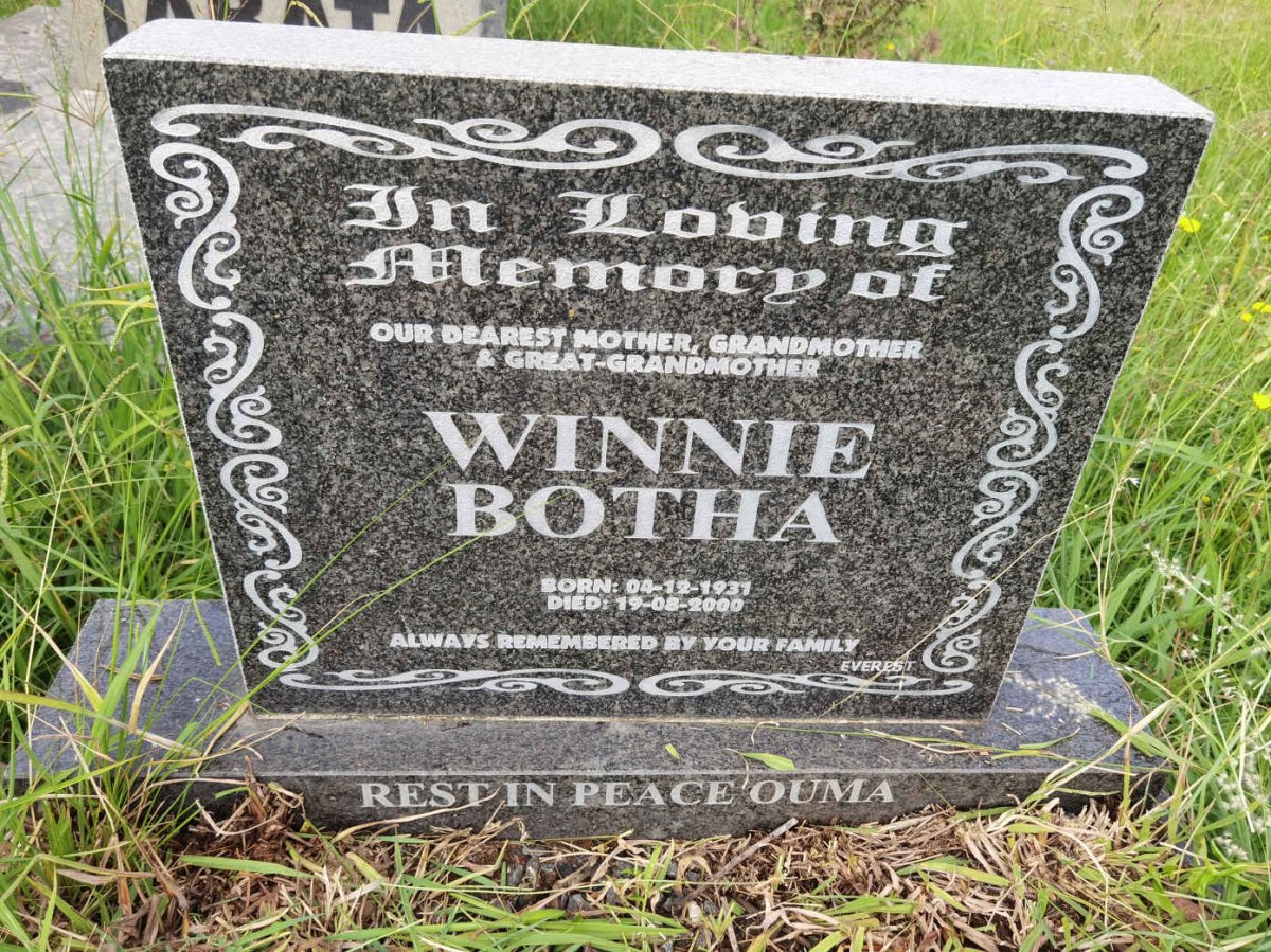BOTHA Winnie 1931-2000