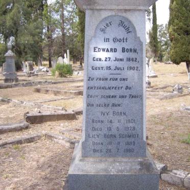 BORN Edward 1862-1902 :: BORN Ivy 1901-1978 :: SCHMIDT Lily Born 1899-1980
