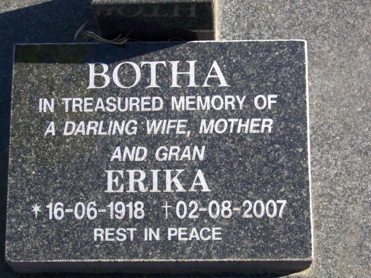 BOTHA Erika 1918-2007