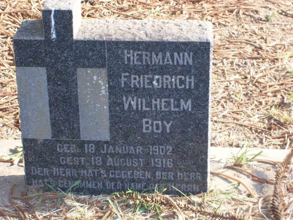 BOY Hermann Friedrich Wilhelm 1902-1916