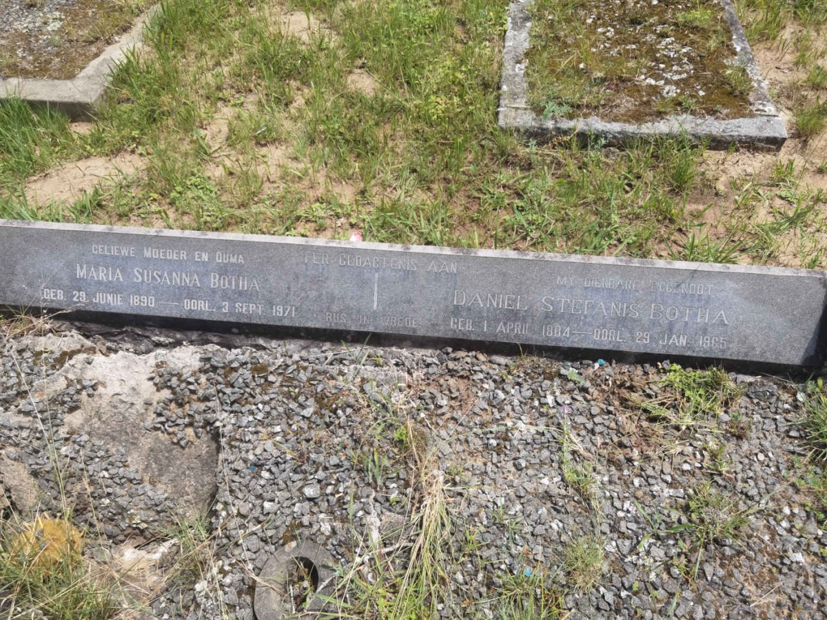 BOTHA Daniel Stefanis 1884-1965 &amp; Maria Susanna 1890-1971