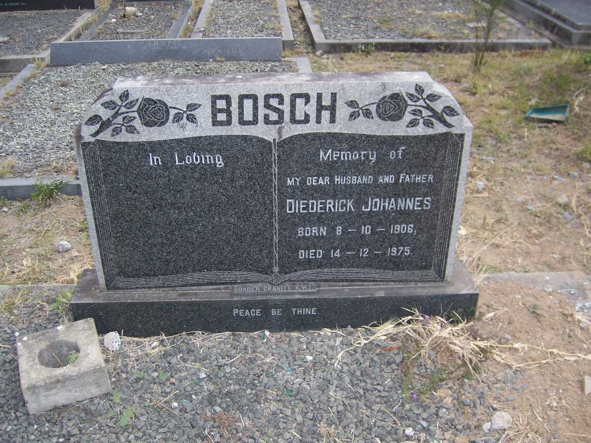 BOSCH Diederick Johannes 1906-1975