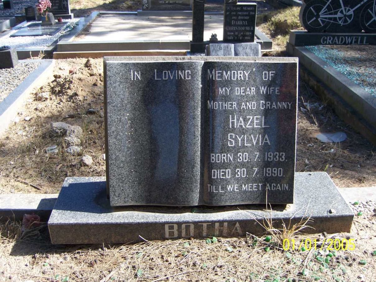 BOTHA Hazel Sylvia 1933-1990