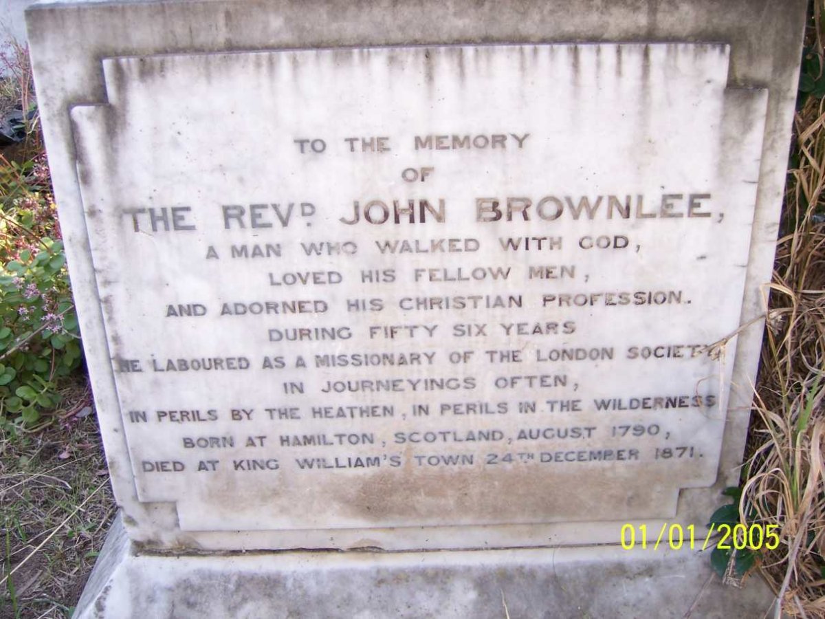 BROWNLEE John 1790-1871
