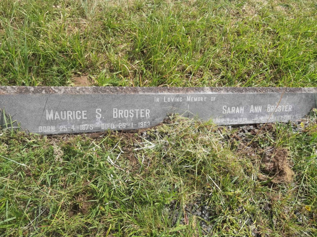 BROSTER Maurice S. 1875-1963 & Sarah Ann 1879-1984