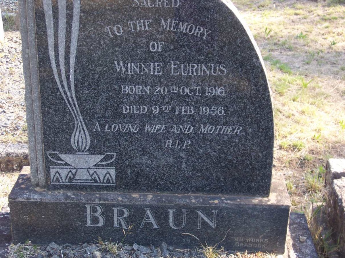 BRAUN Winnie Eurinus 1916-1956