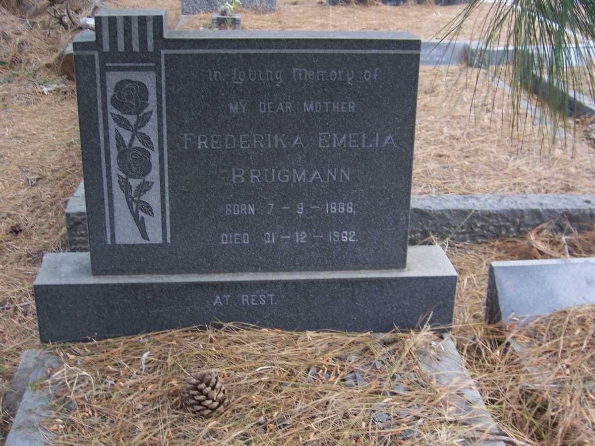 BRUGMANN Frederika Emelia 1888-1962