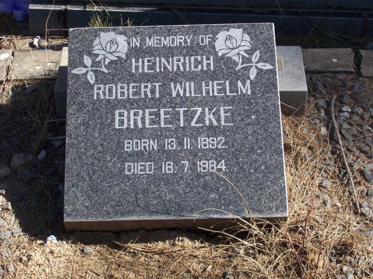 BREETZKE Heinrich Robert Wilhelm 1892-1984