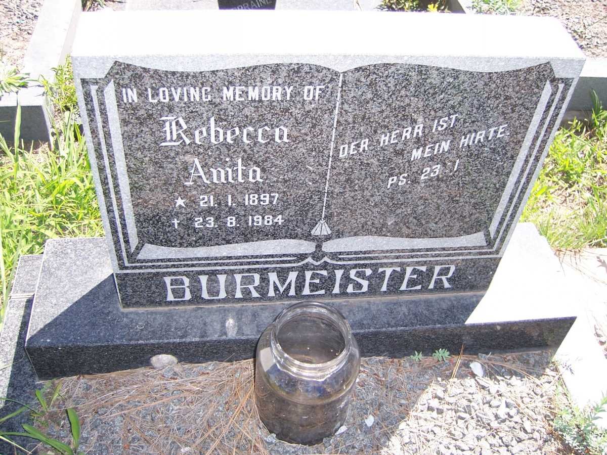 BURMEISTER Rebecca Anita 1897-1984