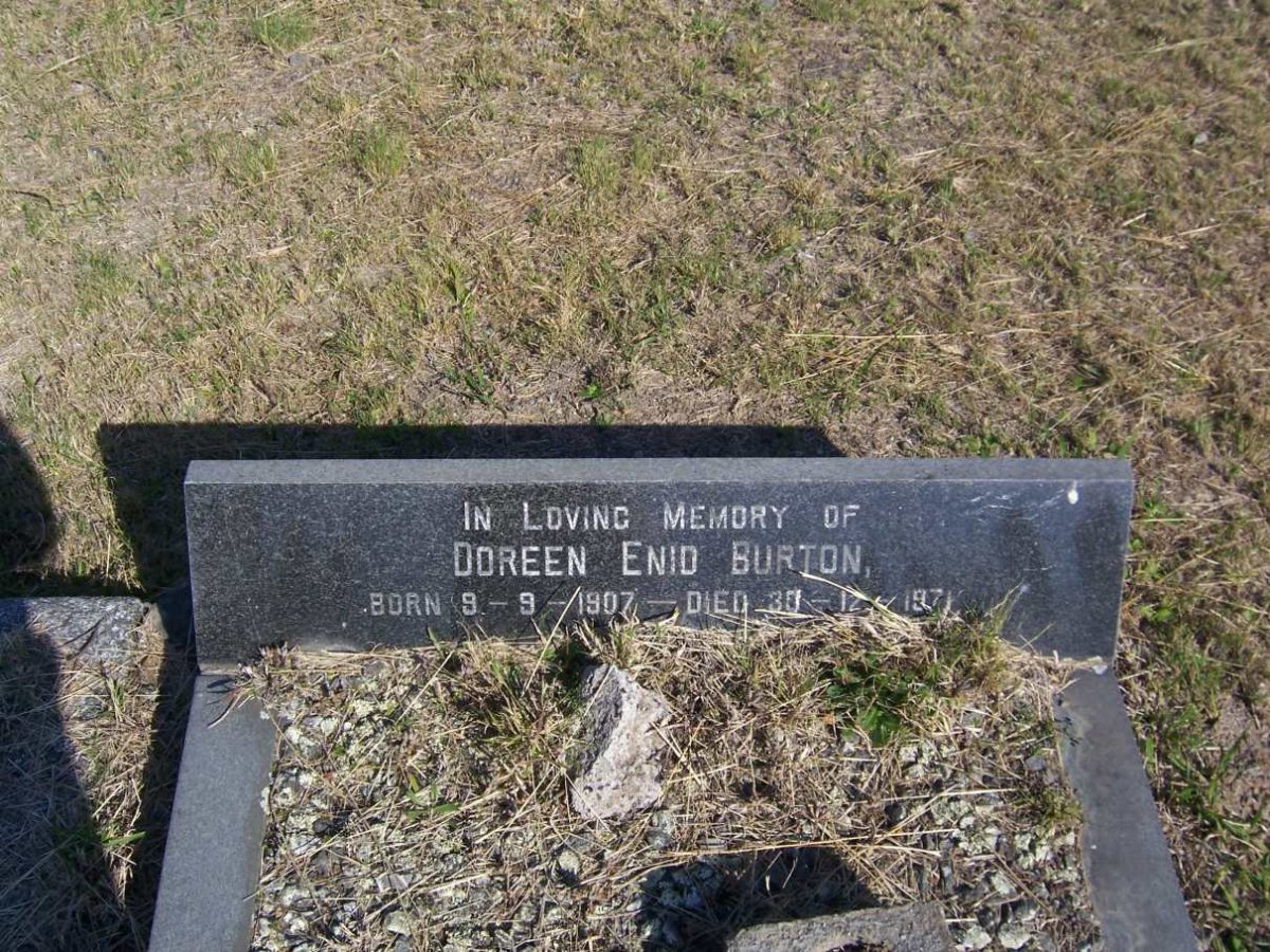 BURTON Doreen Enid 1907-1971