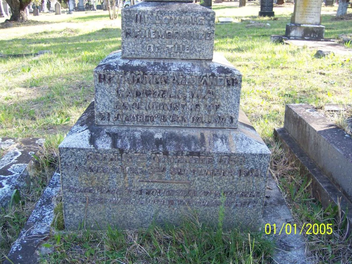 CAMPBELL James Alexander 1858-1909