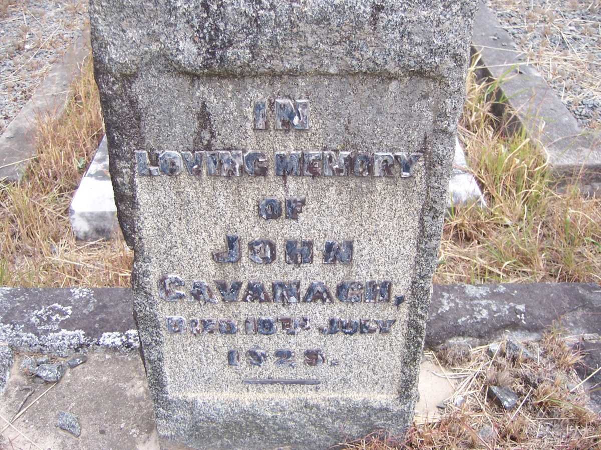 CAVANAGH John -1929 &amp; Edith -1970