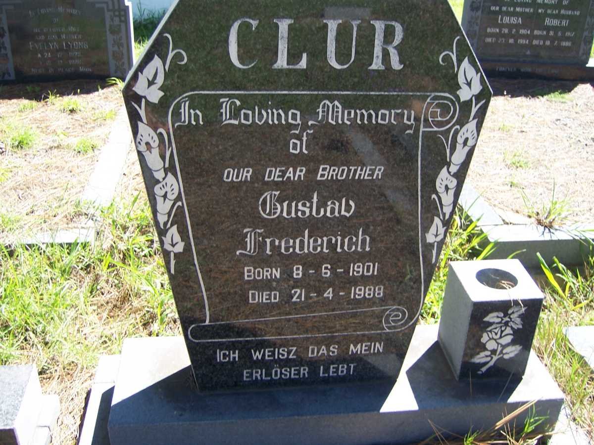 CLUR Gustav Fredrich 1901-1988