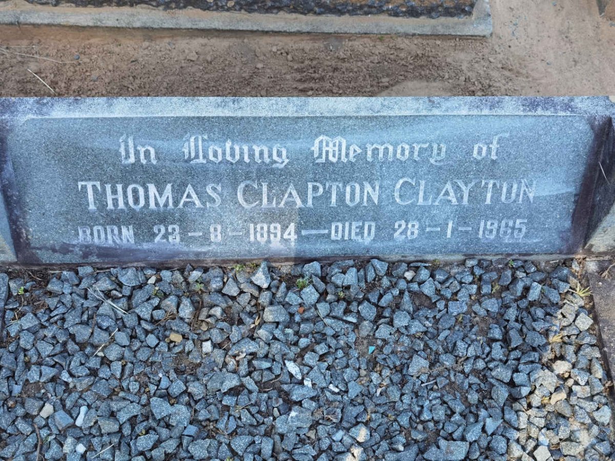 CLAYTON Thomas Clapton 1894-1965